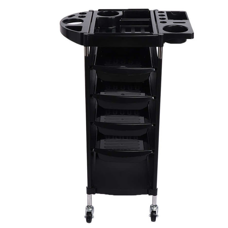 Professional Salon Trolley Barbershop Hair Beauty Tool Station with Movable Drawers and Wheels Functional Working Cart
