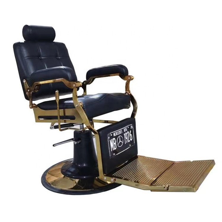 Golden Vintage Salon Barber Chairs for salon barber shop furniture with other beauty hair salon chair equipment