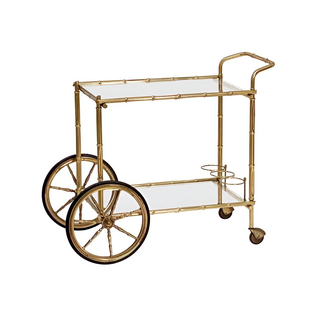 Royal Trolley Metal Kitchen Victorian Cart Storage Rose Gold Portable Utility Movable Wine Kitchen Bar Cart Rolling Cart
