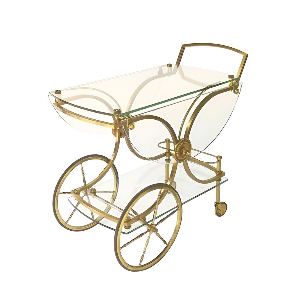Royal Trolley Metal Kitchen Victorian Cart Storage Rose Gold Portable Utility Movable Wine Kitchen Bar Cart Rolling Cart