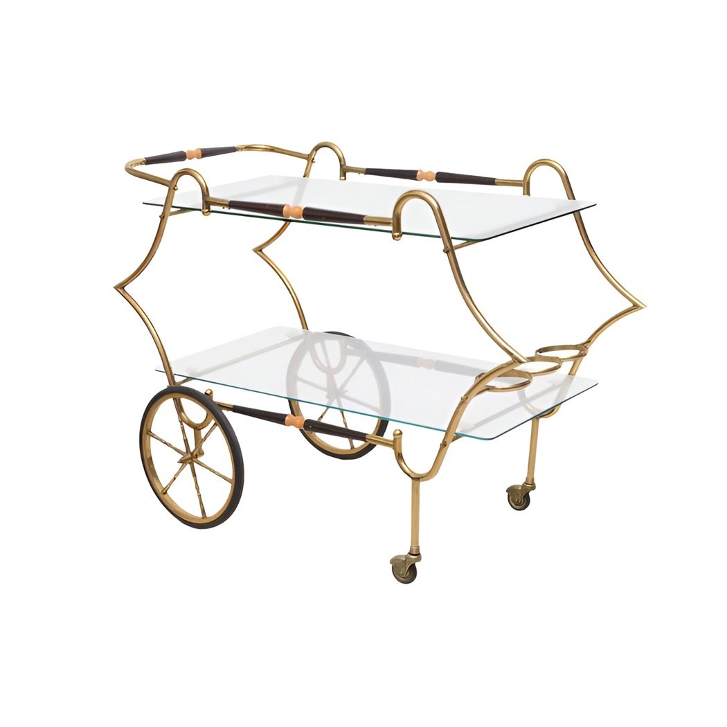Royal Trolley Metal Kitchen Victorian Cart Storage Rose Gold Portable Utility Movable Wine Kitchen Bar Cart Rolling Cart