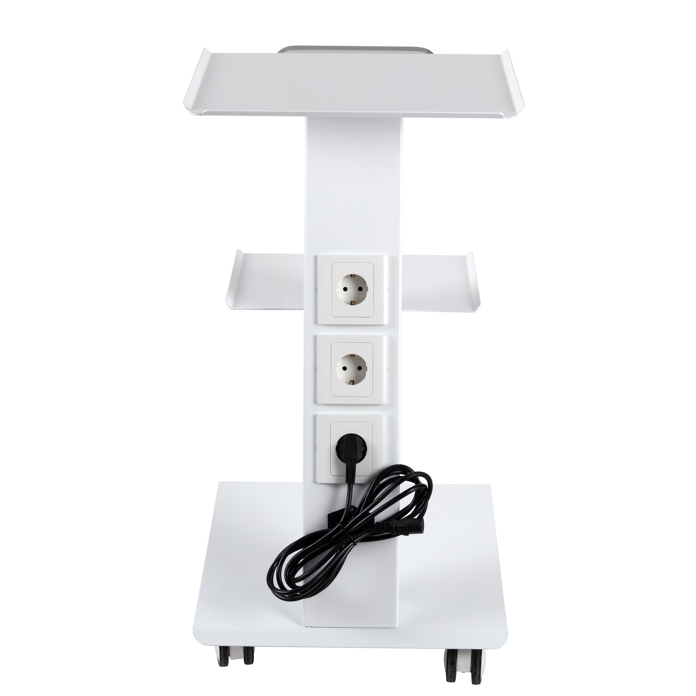 Beauty Salon Trolley Furniture Mobile 3 Layer Socket Trolley Cart Medical Trolley Cart