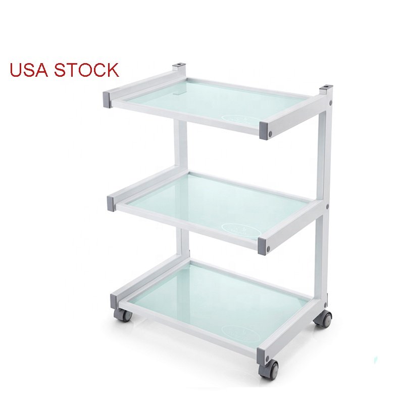 beauty salon trolley furniture hairdressing trolley pedicure cart trolley cart with lamp hole