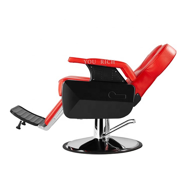 Modern Hair Barber Shop Furniture Salon Equipment Luxury Style Red Beauty Hairdressing Chair Barber Chair Manufacturer