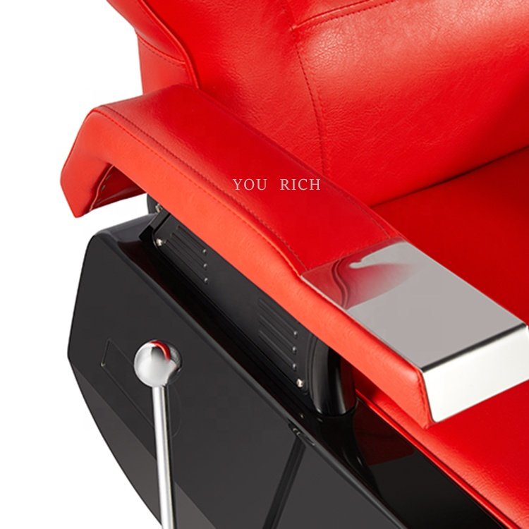 Modern Hair Barber Shop Furniture Salon Equipment Luxury Style Red Beauty Hairdressing Chair Barber Chair Manufacturer