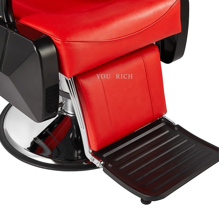Modern Hair Barber Shop Furniture Salon Equipment Luxury Style Red Beauty Hairdressing Chair Barber Chair Manufacturer