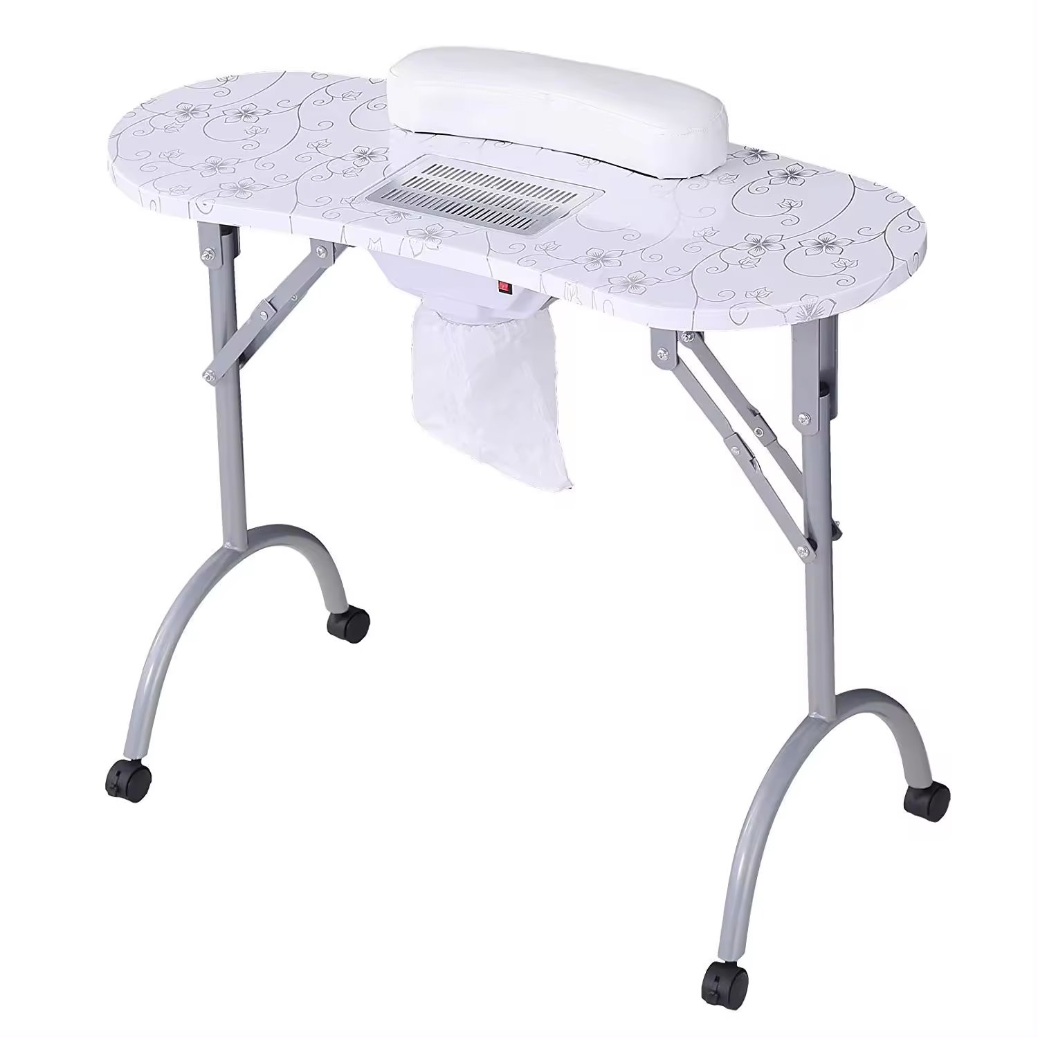 Hot Sale Customized Logo Nail Salon Furniture Professional Nail Manicure Table And Salon Trolley For Beauty Salon