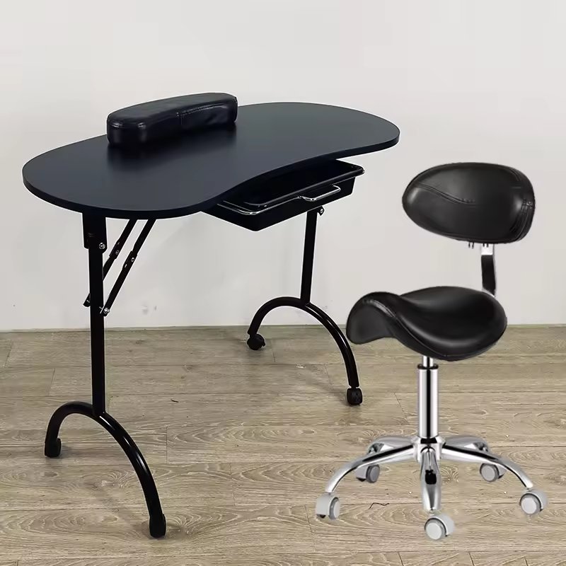 Hot Sale Customized Logo Nail Salon Furniture Professional Nail Manicure Table And Salon Trolley For Beauty Salon