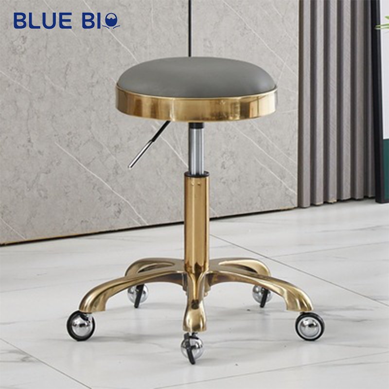 Wholesale Upscale Commercial Beauty Stool Round Barber Shop Salon Chair Mobile Nail Chair