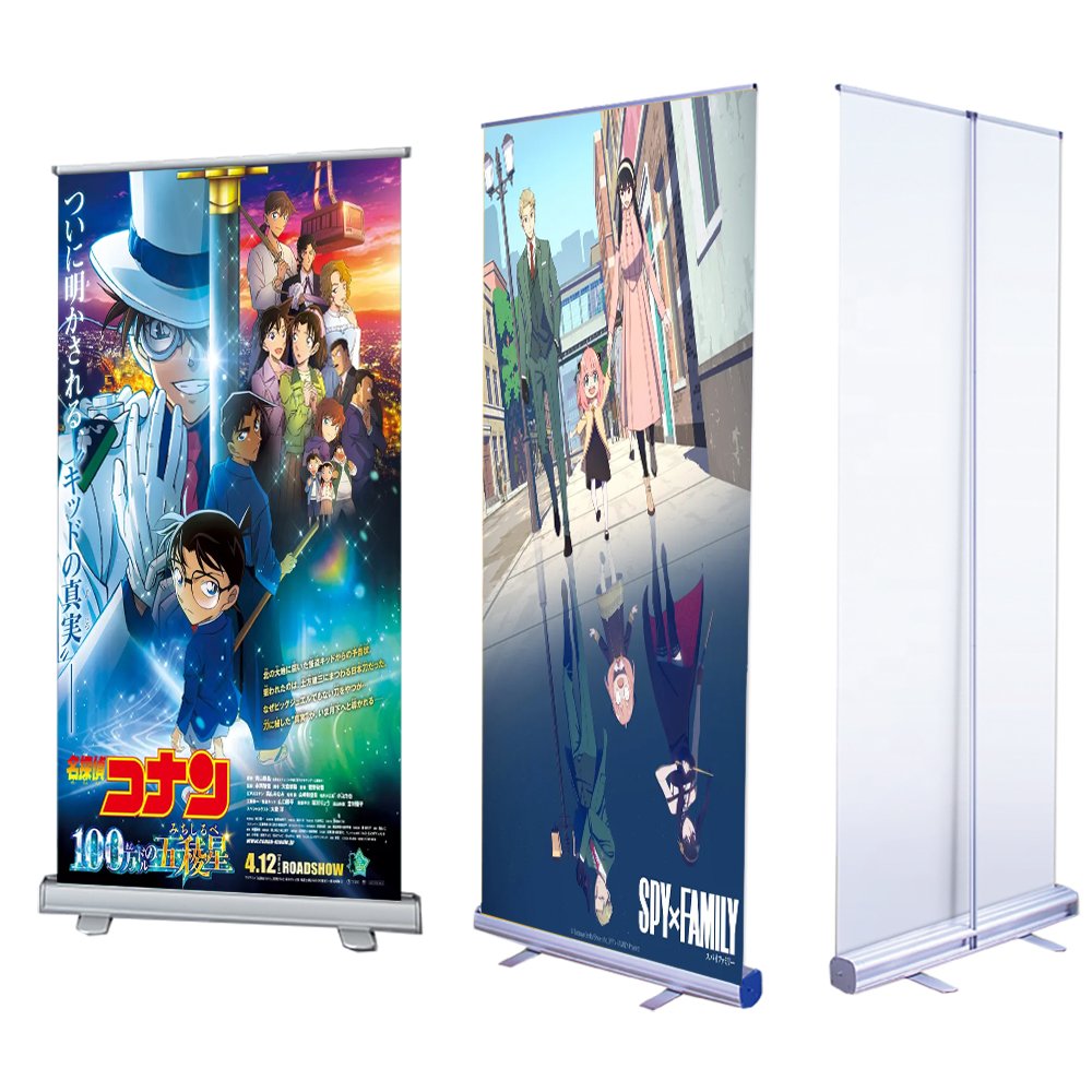 Wholesale Excellent Aluminum Pop Up Banner Stand for Anime Exhibition Marketing Banner Display Promotional Banner