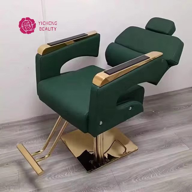 Yicheng beauty wholesale reclining hydraulic pump barber chair modern hairdresser lift chair styling chair with high quality