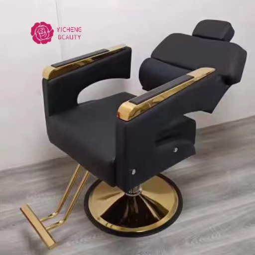 Yicheng beauty wholesale reclining hydraulic pump barber chair modern hairdresser lift chair styling chair with high quality