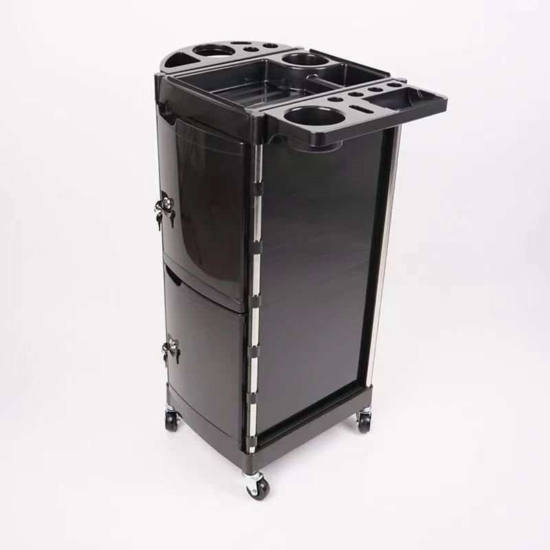 Wholesale Hairdressing Tool Salon Trolley Hair Coloring Storage Cart With Wheel Hair Dryer Holder With Drawers