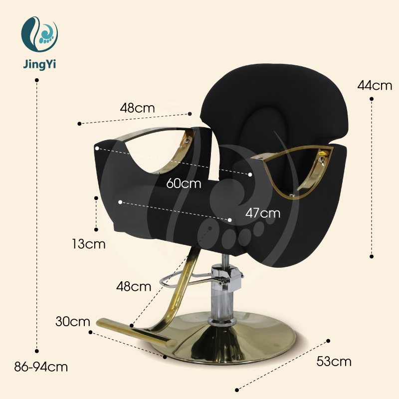 Professional Custom Hydraulic Salon Hair Stylist Chair Hairdressing Workshop Barber Chairs Reclinable For Hair Cutting