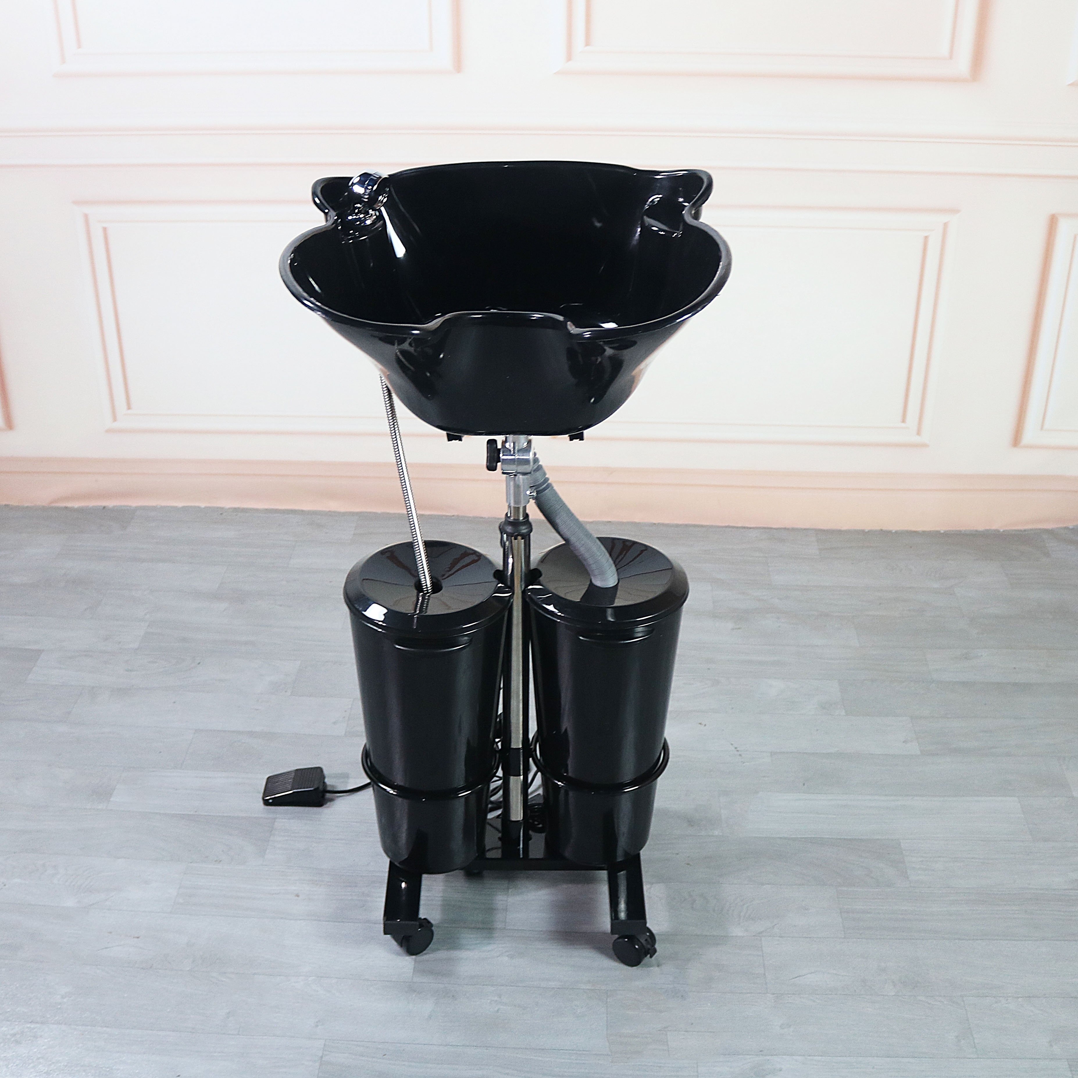 Wally Beauty Adjustable Shampoo Bowl Chair For Barber Shop Portable Head Spa Sink Hospital Home Shampoo Basin
