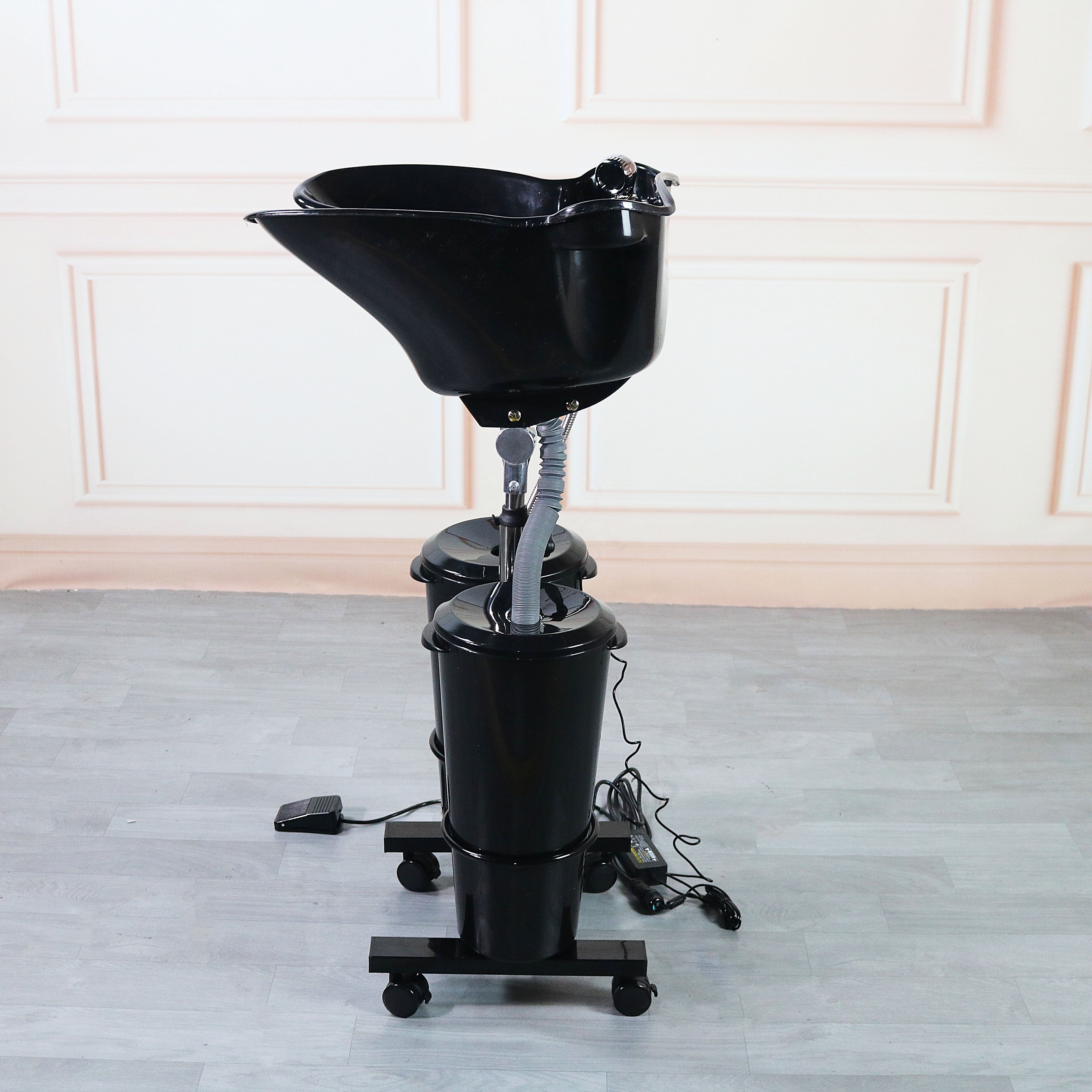 Wally Beauty Adjustable Shampoo Bowl Chair For Barber Shop Portable Head Spa Sink Hospital Home Shampoo Basin