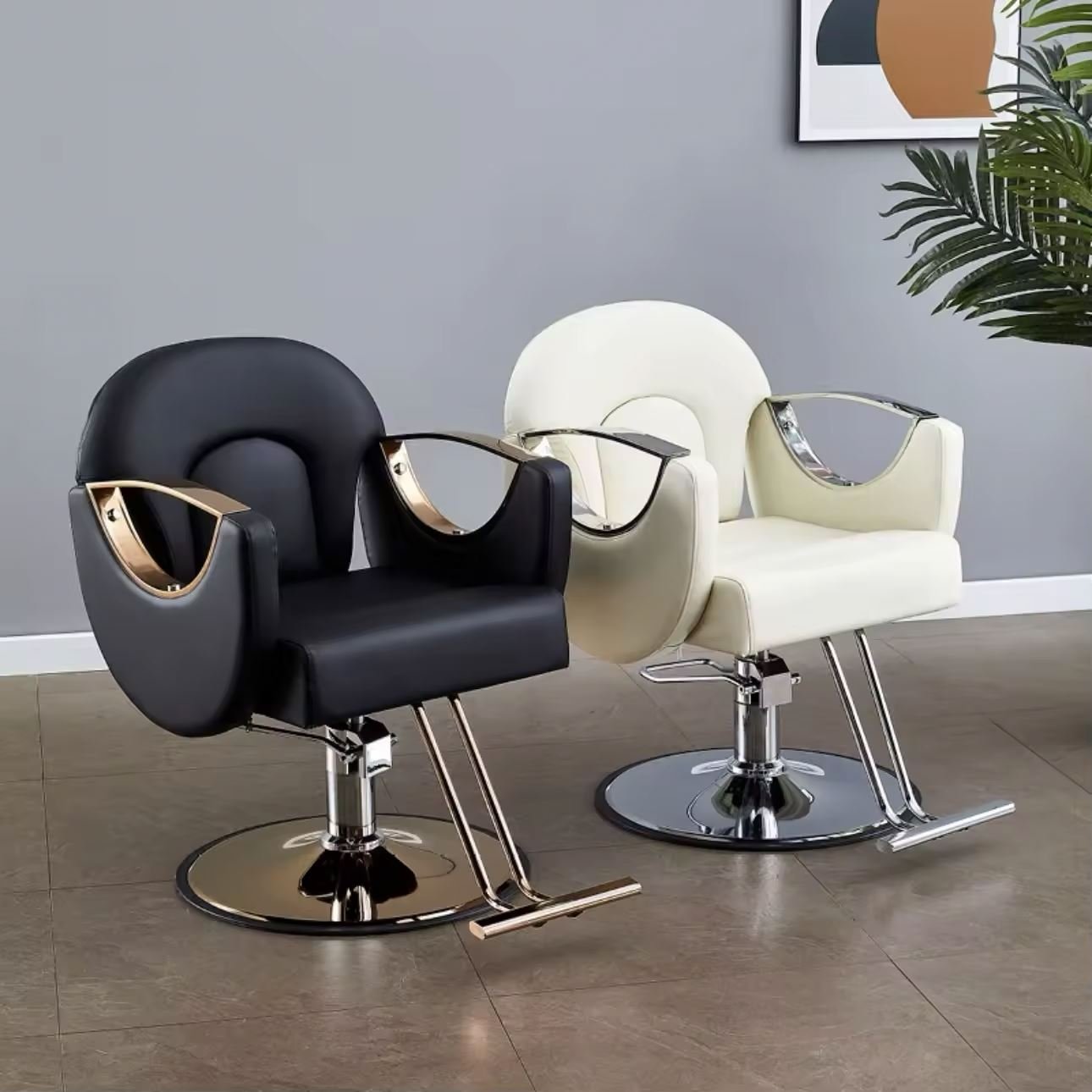 Hot Selling Hair Salon Furniture Reclining Barber Chair Adjustable Golden Barber Chair Beauty Salon Factory