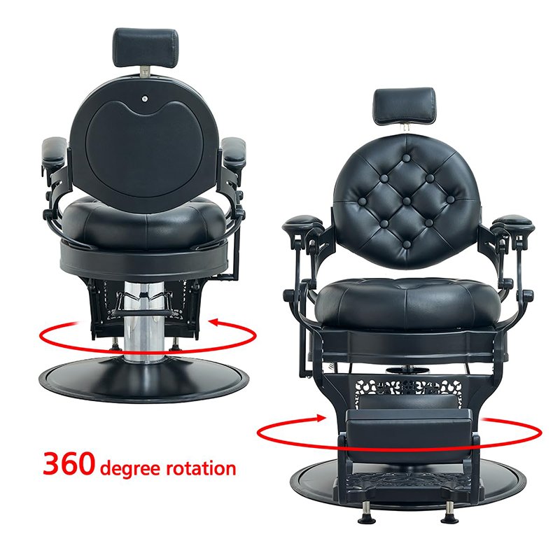 professional black hair stylist vintage reclining hair cut hairdressing salon barber chair for men