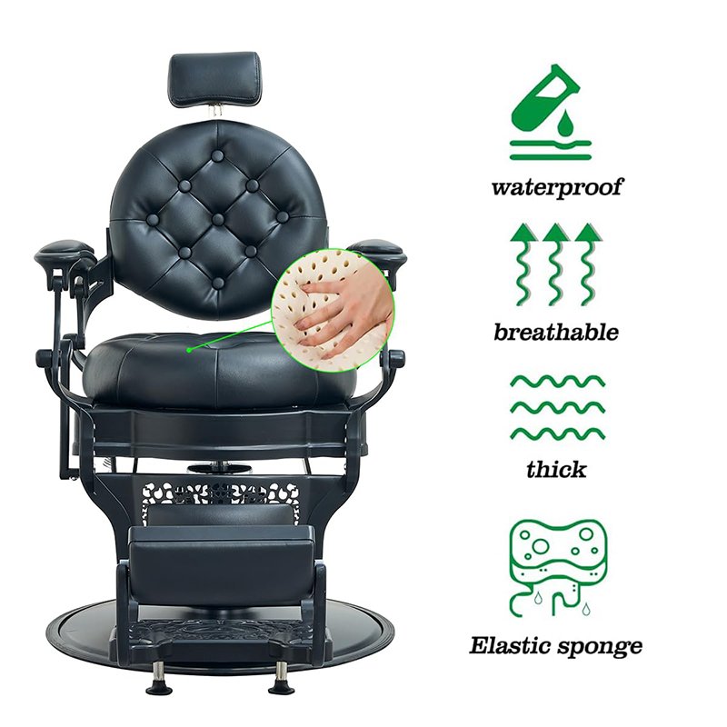professional black hair stylist vintage reclining hair cut hairdressing salon barber chair for men