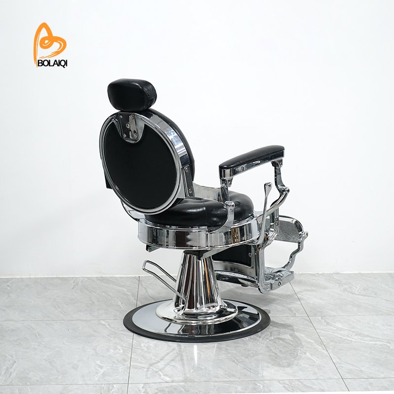 Bolaiqi 2024 Hot sale modern salon hairdressing chair hydraulic durable chrome aluminum barber Chair