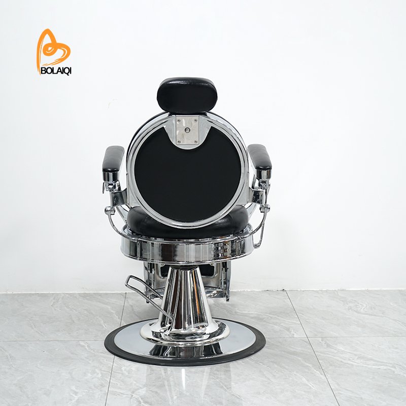 Bolaiqi 2024 Hot sale modern salon hairdressing chair hydraulic durable chrome aluminum barber Chair