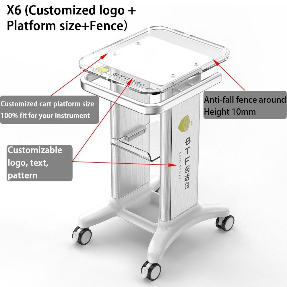 Factory Hot Sale White Beauty instruments Trolley Storage Rolling Cart trolley for beauty Salon /spa / dental clinic