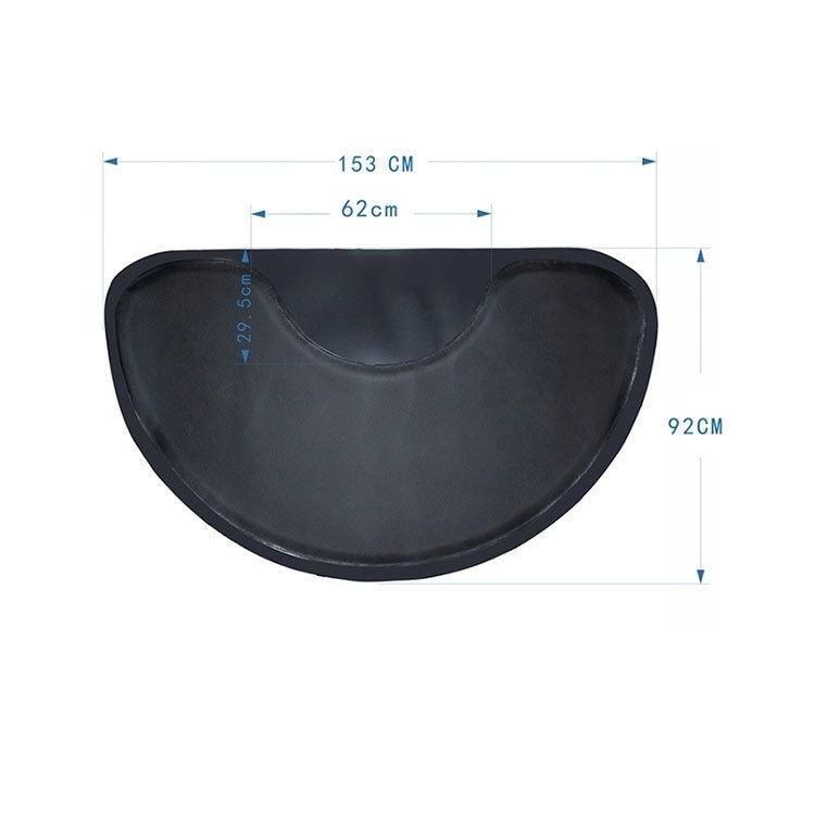 High Quality Black Silicone Chair Mat Durable Mat Barber Shop Floor Chair Mat