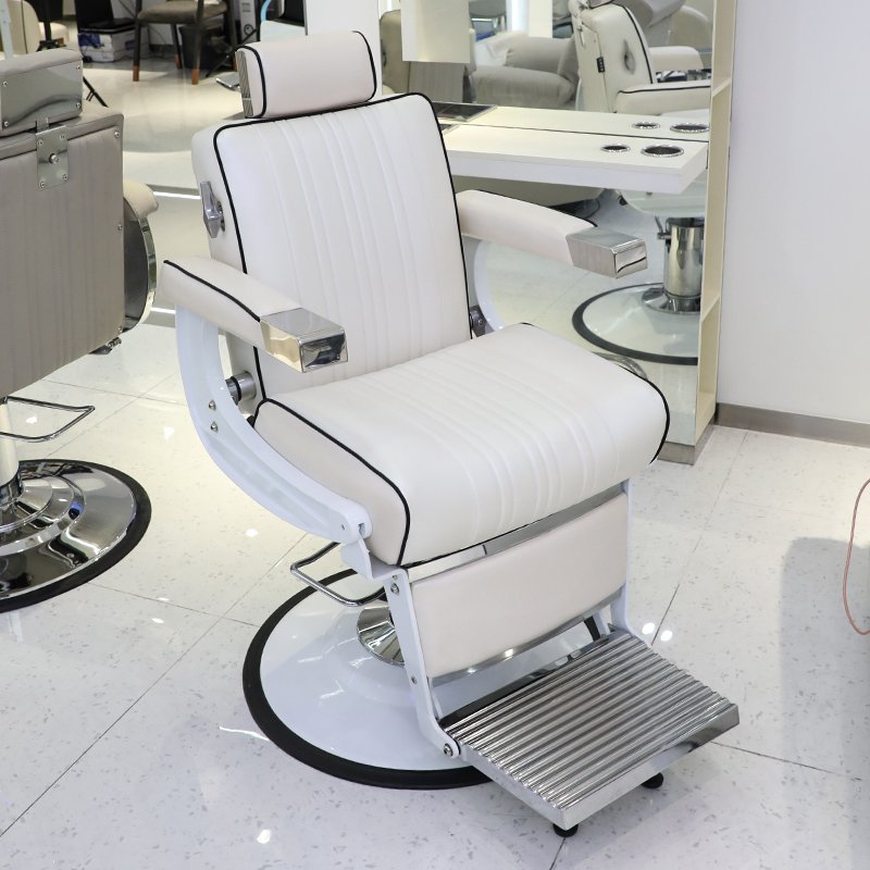 Vintage Black and Gold Barber Chair Professional Salon Styling Man Antique Recling Shaving Chair Belmont Barber Chairs