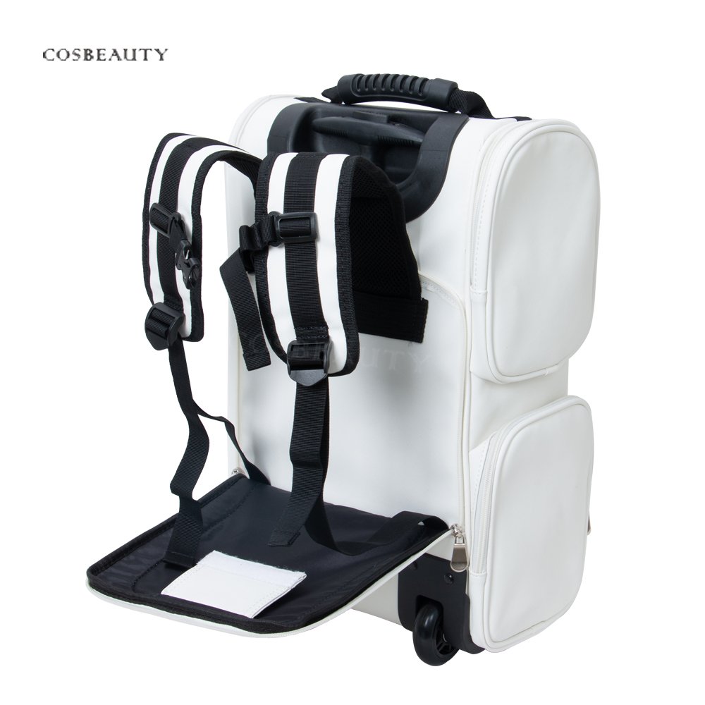 Makeup Artist Brush Bag With Wheels Hair Vanity Cosmetic Beauty Makeup Case Pouch Box Bag