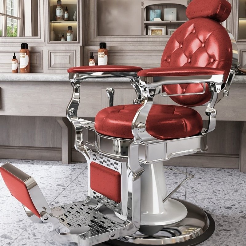 2024 Hot sale Retro Stylish salon furniture Beauty Armrest Hydraulic King hair Styling Salon Barber Chair