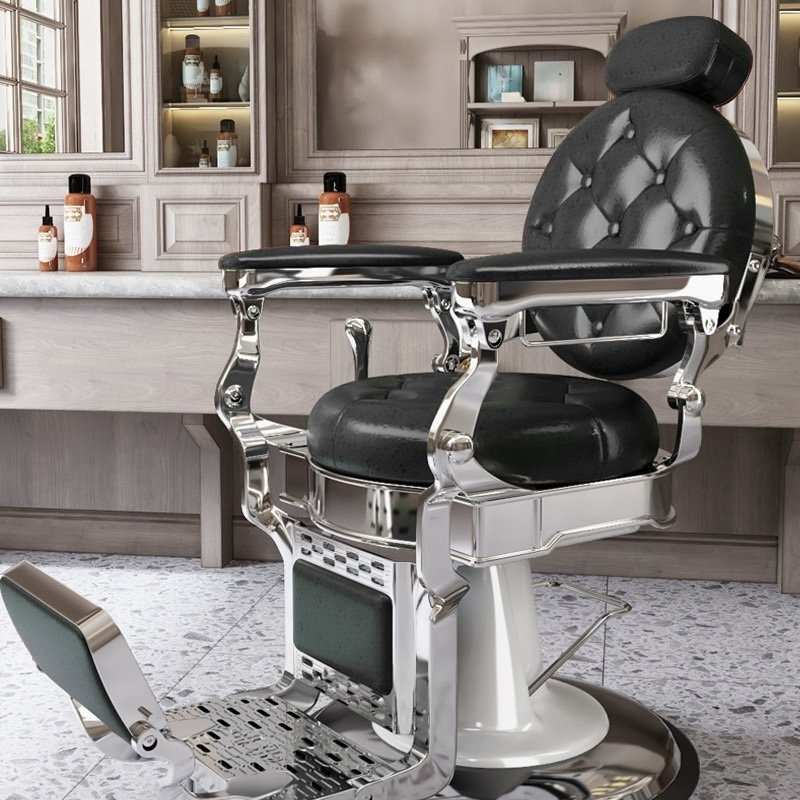 2024 Hot sale Retro Stylish salon furniture Beauty Armrest Hydraulic King hair Styling Salon Barber Chair