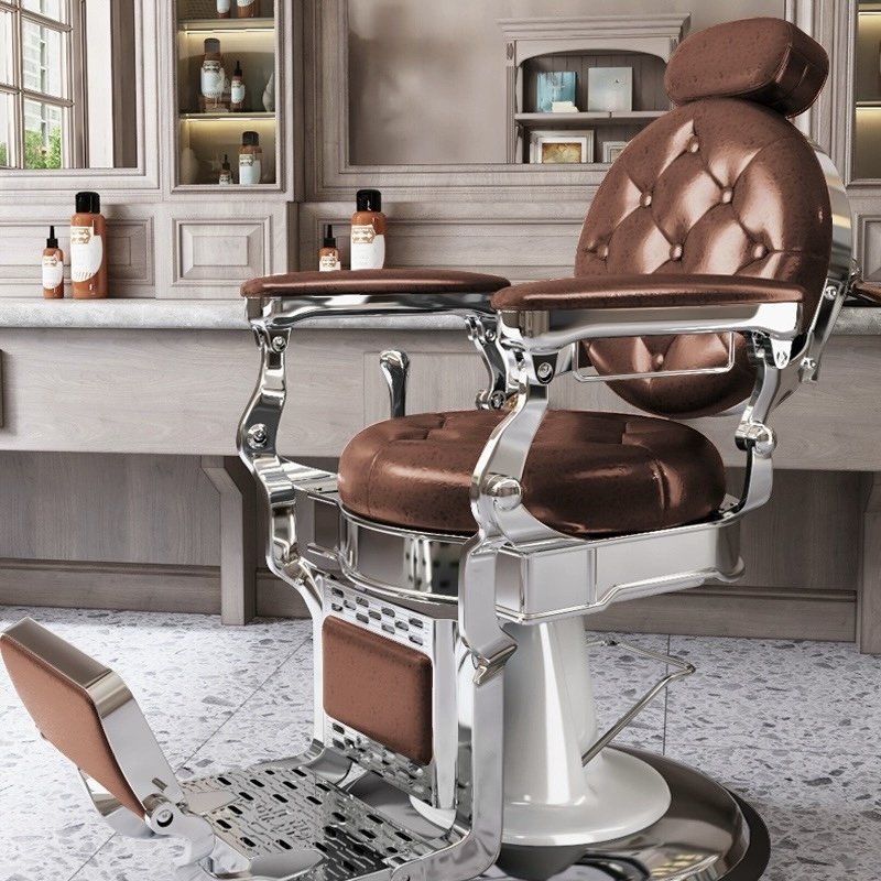 2024 Hot sale Retro Stylish salon furniture Beauty Armrest Hydraulic King hair Styling Salon Barber Chair