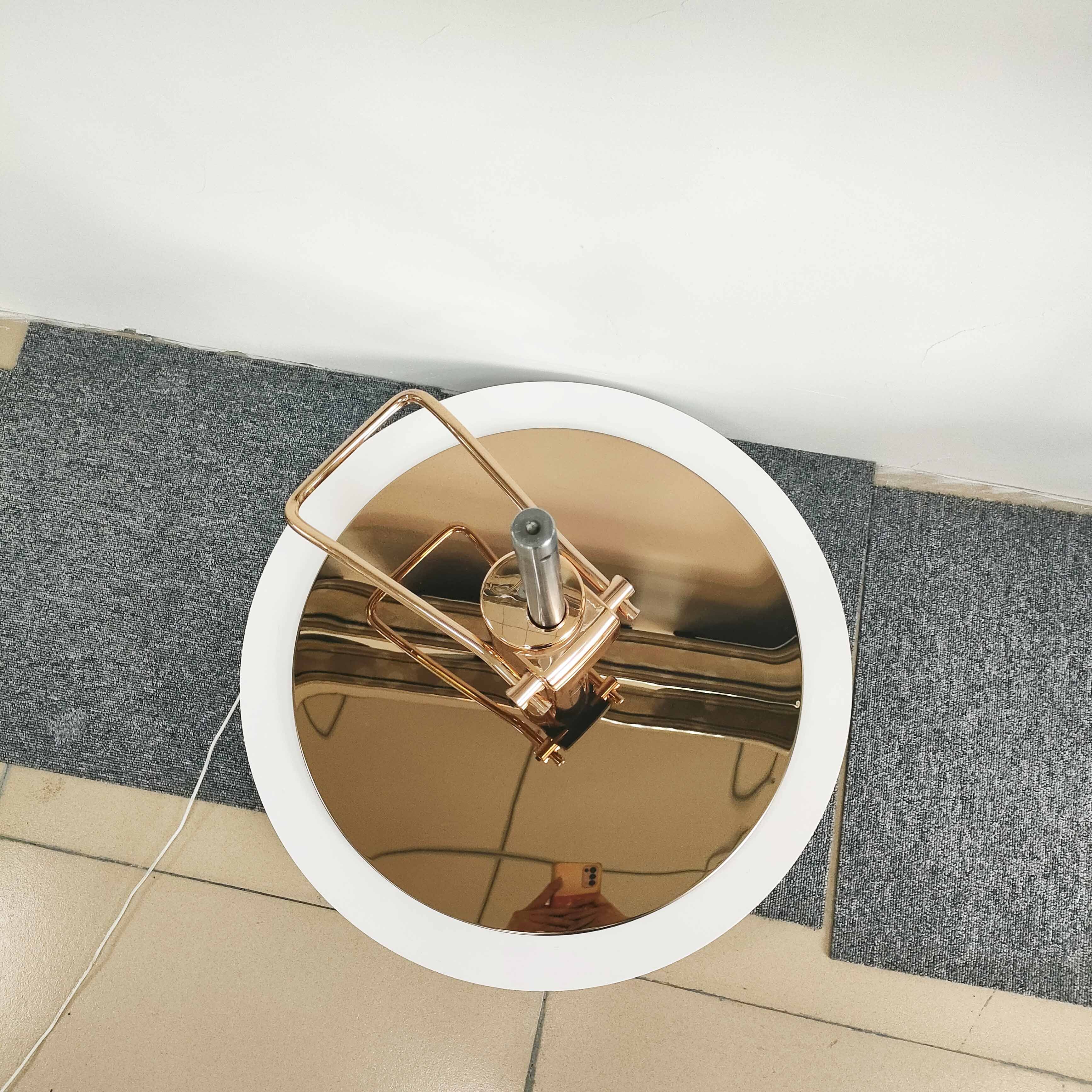 High Quality Salon Furniture Accessories Barber Chair Parts Rose Gold Round Salon Barber Chair Base and Hydraulic Pump