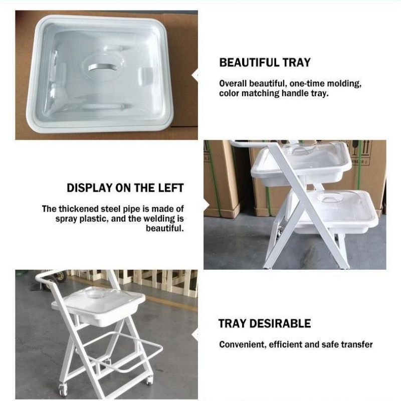 Medical Equipment Transfer ABS Tray Gastrointestinal Endoscope Cart Medicine Vehicle Trolley