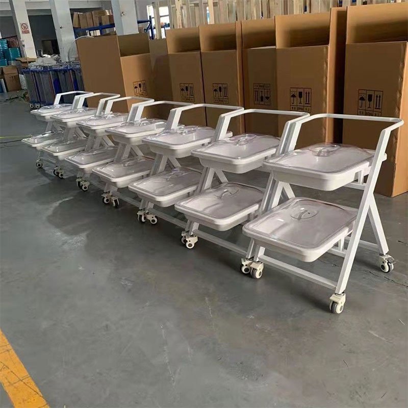 Medical Equipment Transfer ABS Tray Gastrointestinal Endoscope Cart Medicine Vehicle Trolley