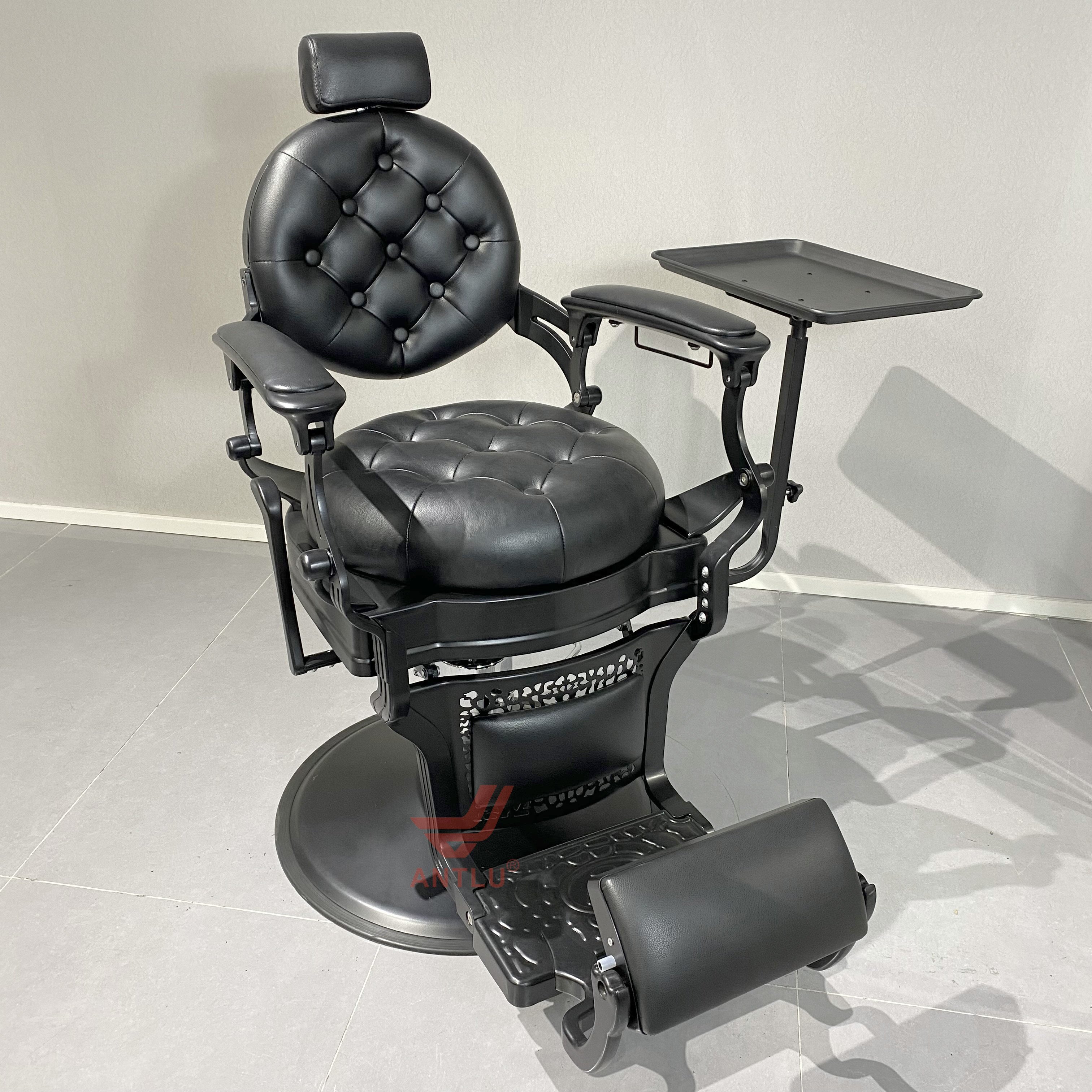 Metal Hair salon tray for beauty barber shop equipment furniture 360-degree Rotatable Hair Salon Barber Chair Tray