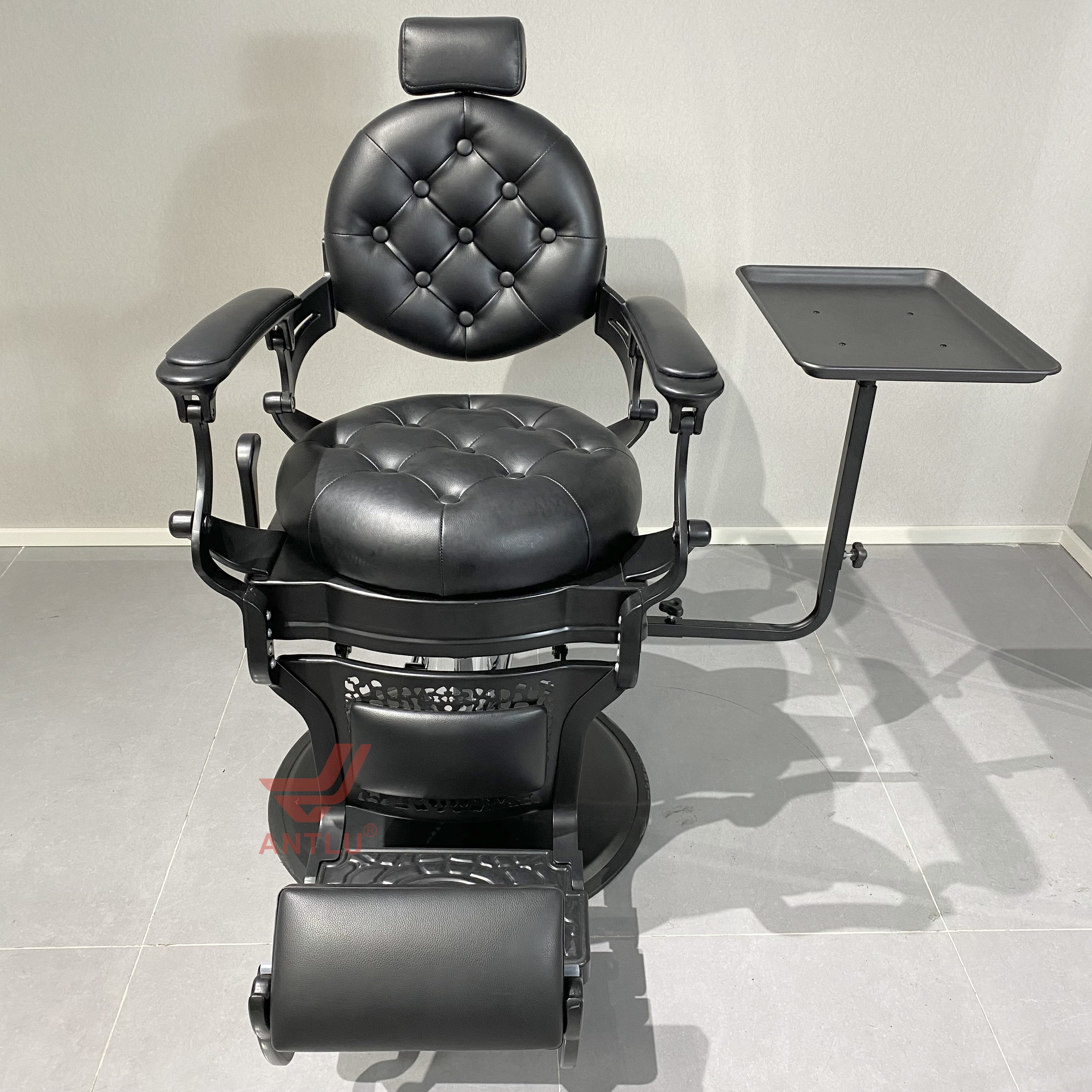 Metal Hair salon tray for beauty barber shop equipment furniture 360-degree Rotatable Hair Salon Barber Chair Tray
