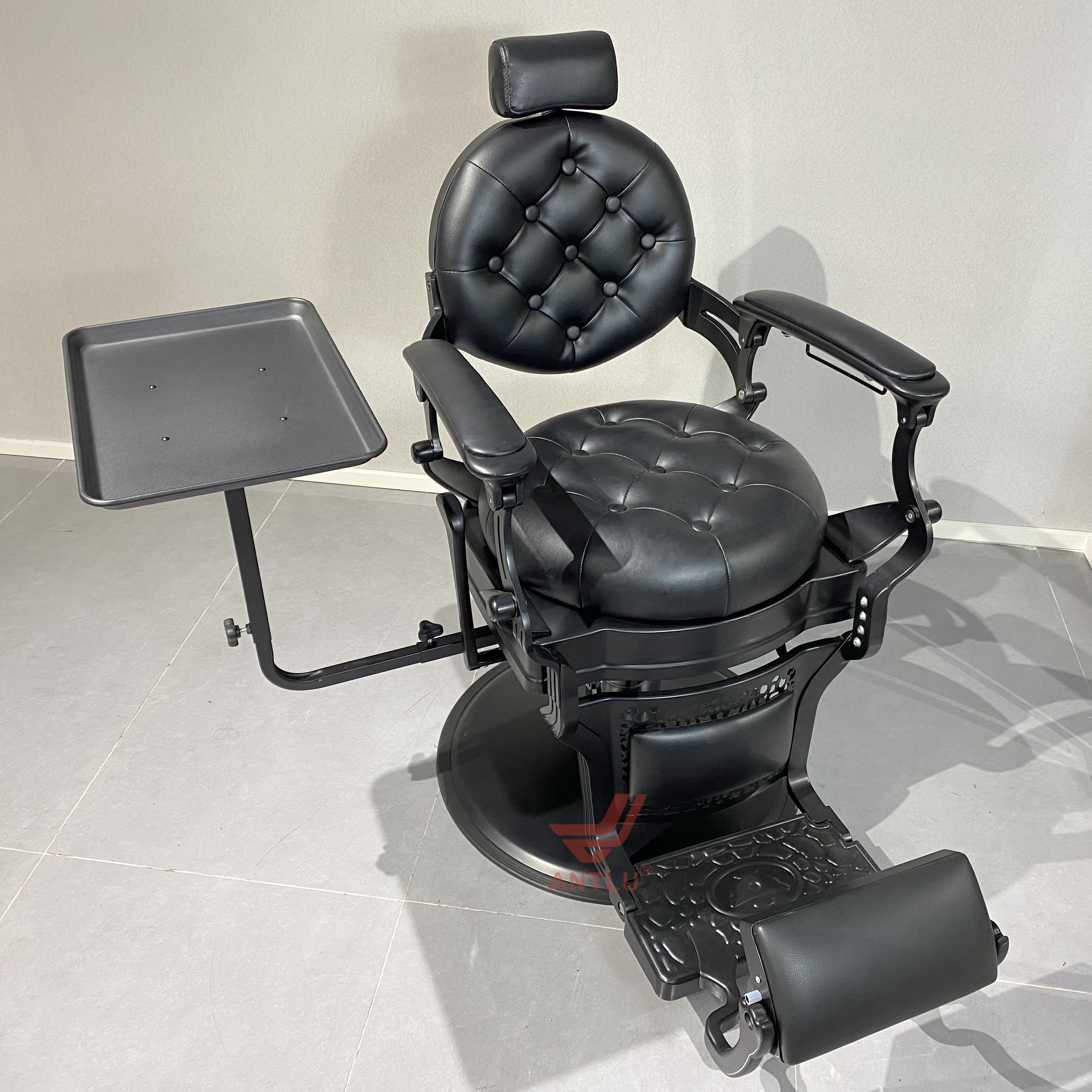 Metal Hair salon tray for beauty barber shop equipment furniture 360-degree Rotatable Hair Salon Barber Chair Tray