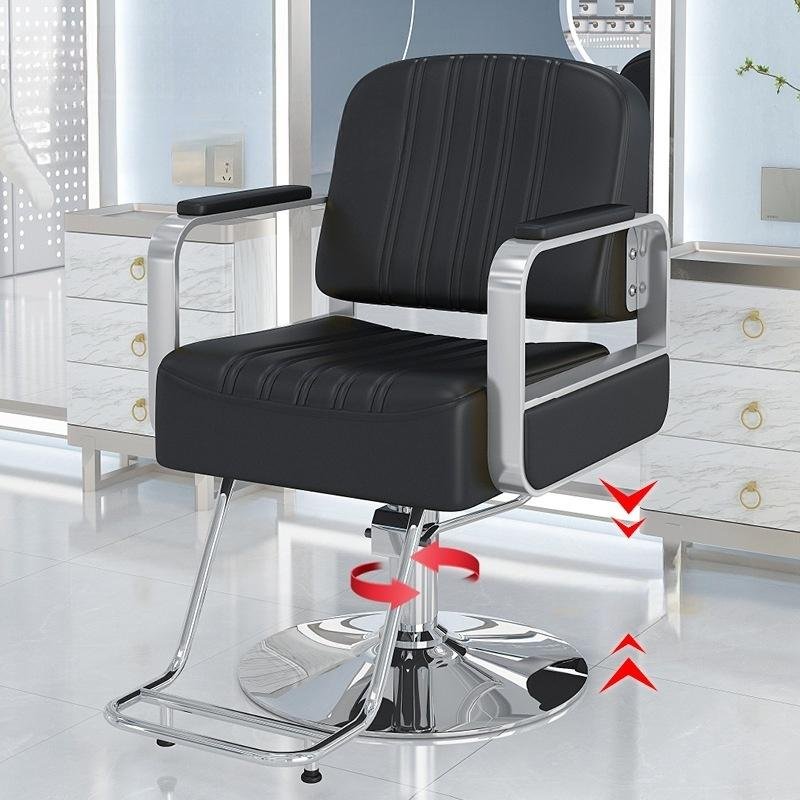 High Quality Salon Furniture Barber Shop Hairdressing Chair Stainless Steel Base Barber Chair Wholesale Salon Equipment