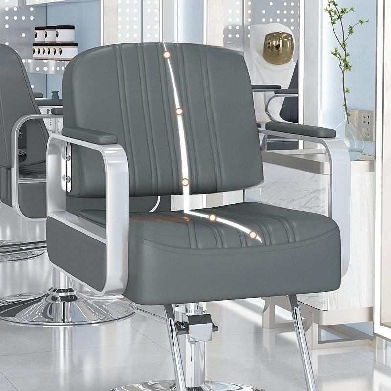 High Quality Salon Furniture Barber Shop Hairdressing Chair Stainless Steel Base Barber Chair Wholesale Salon Equipment