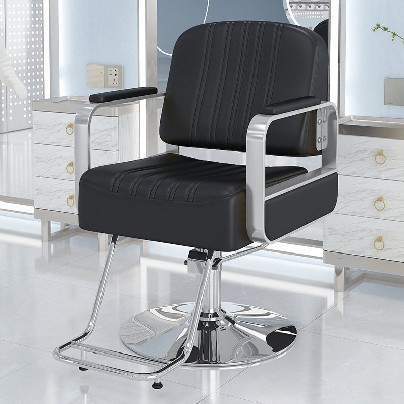 High Quality Salon Furniture Barber Shop Hairdressing Chair Stainless Steel Base Barber Chair Wholesale Salon Equipment