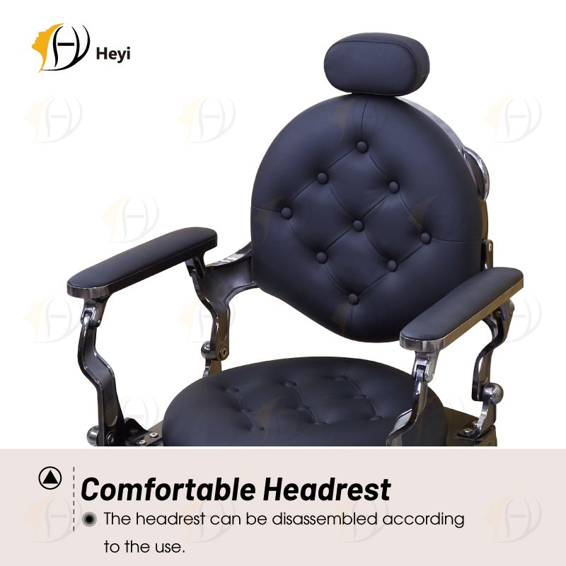 custom luxury classic salon professional heavy duty black electric portable barber shop chair for men