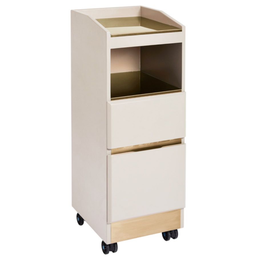 The Cubic Salon Trolley - Ivory & Gold by SEC