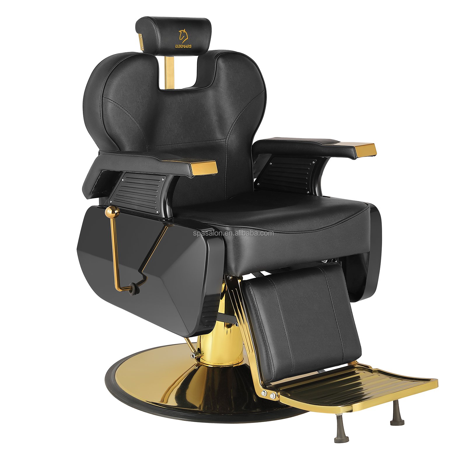 LUXMARS New Products Ideal Classic Black soft barber chair custom barber chairs