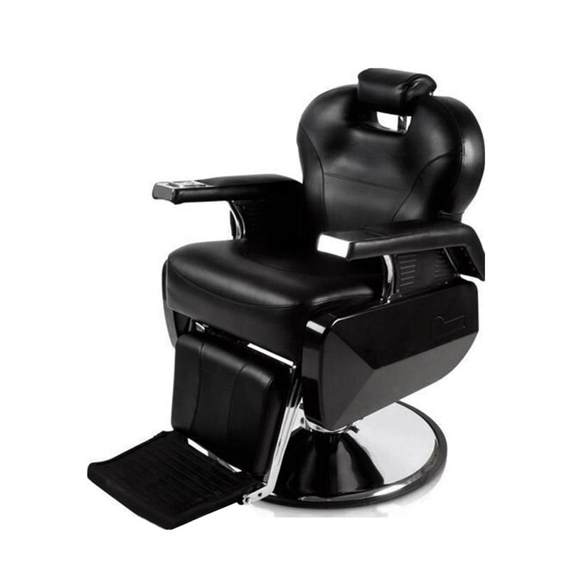 Luxury salon furniture antique heavy duty Swivel retro barber chair hydraulic pump black Hairdressing leather salon chair