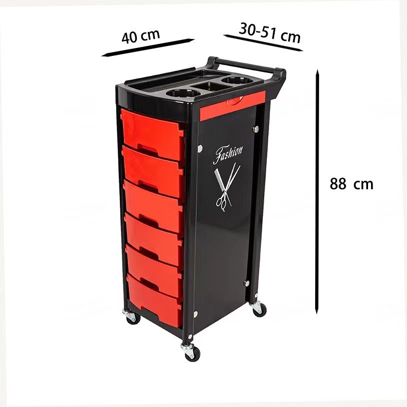 Barber Shop Beauty Salon Spa Equipment Facial Manicure Hairdressing Trolley Cart with Wheels