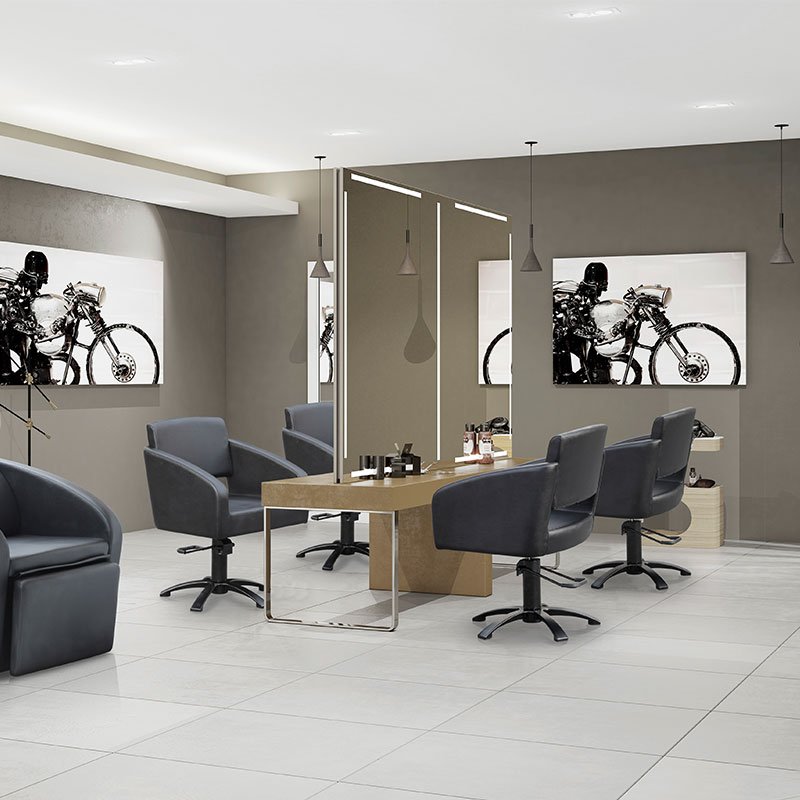 OEM ODM factory New barber chair for hairdressing salon white Modern Design styling chair
