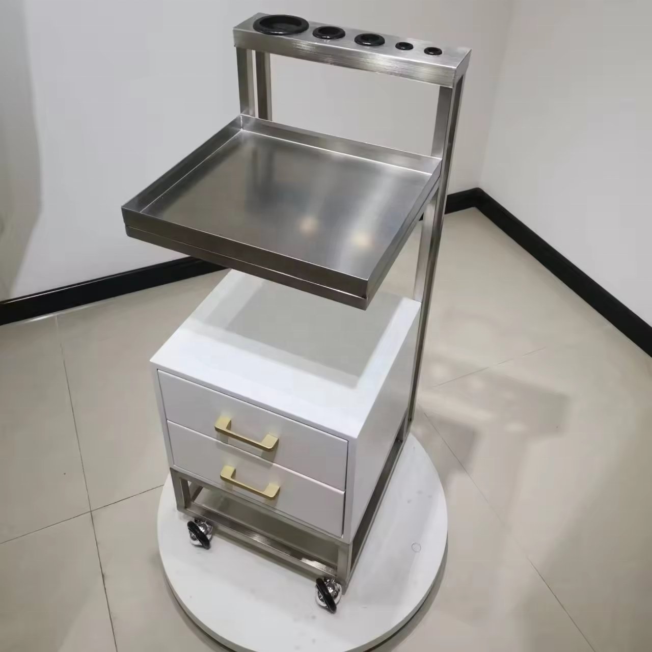 Salon Trolley cart beauty trolley stainless steel makeup Hairdressing multi function barber shop beauty shop salon Movable