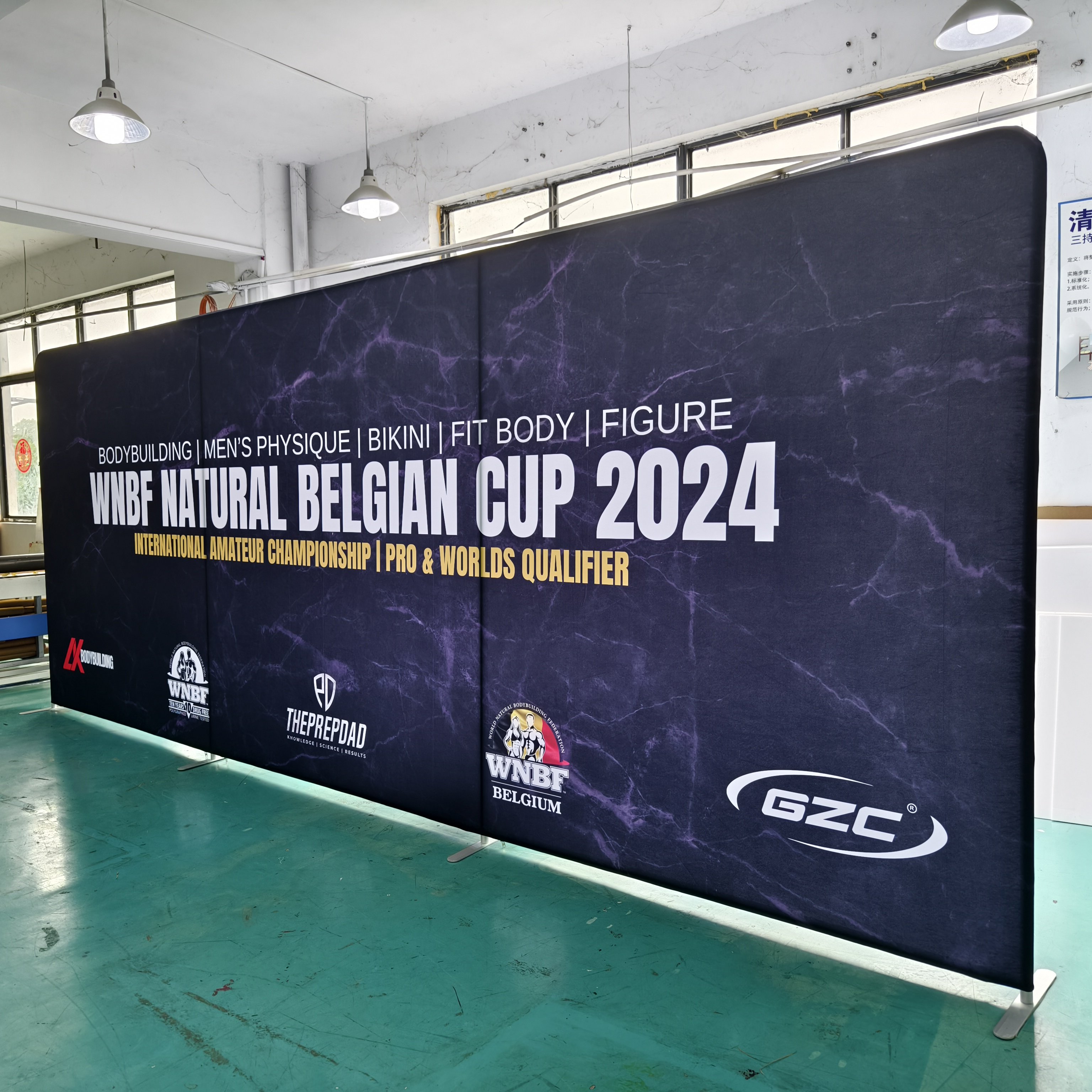 Custom Multiple Size High Quality Antirust Aluminium Alloy Exhibition Backdrop Pop Banner Display Stand Frame