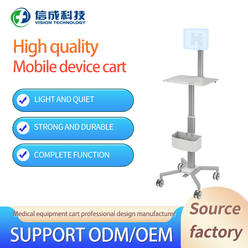 Manufacturers ship mobile workstations height adjustable medical laptop stroller Tablet VESA hospital stroller